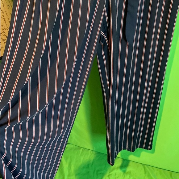 Wrapper Blue Striped Jumpsuit with Wide Leg Design - Picture 4 of 5